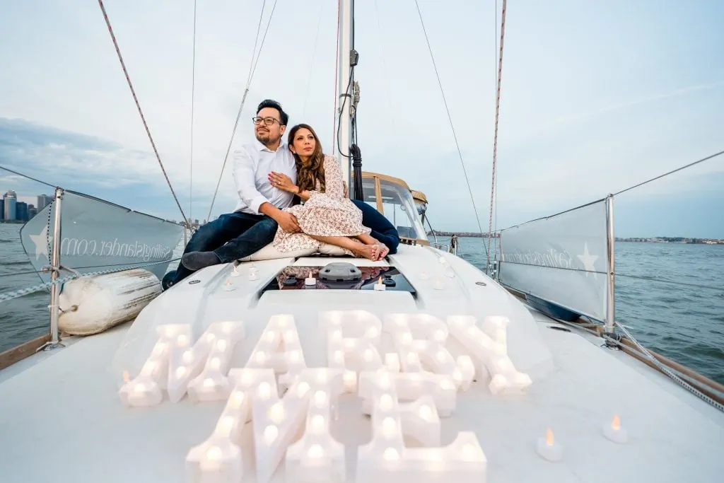 Sailboat Proposal Photographer NYC